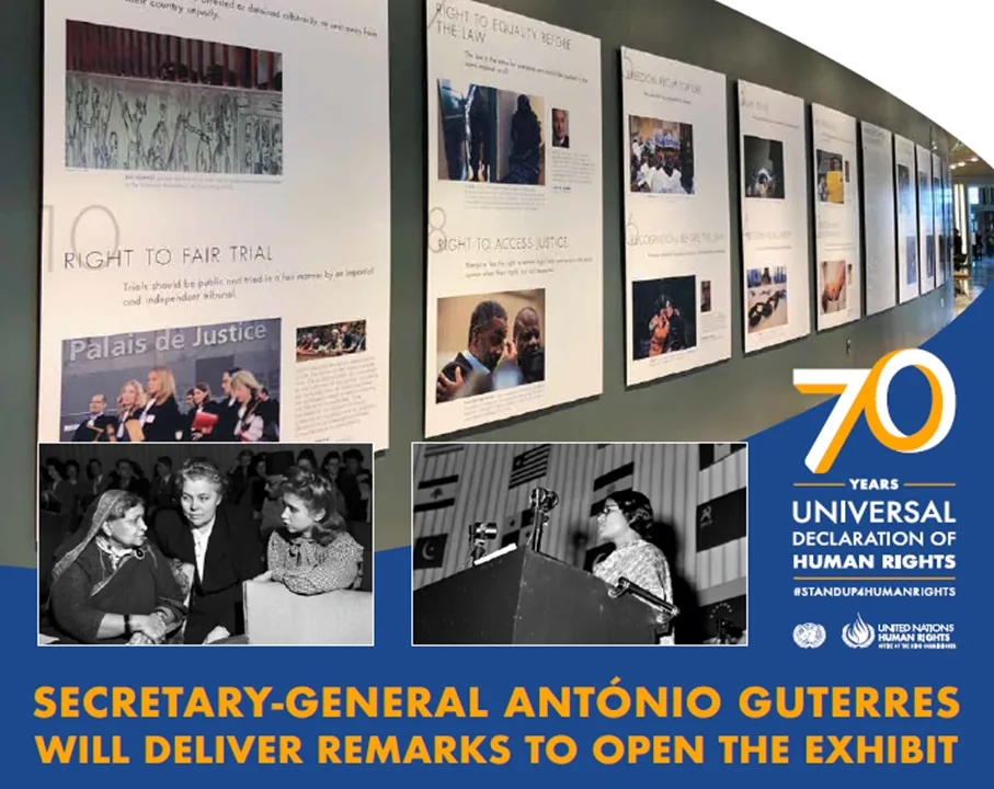 Poster for the UDHR 70 photo exhibit